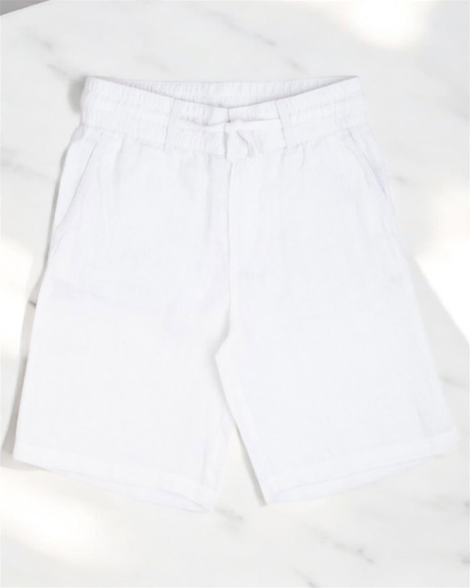 Leinen-Bermudashorts