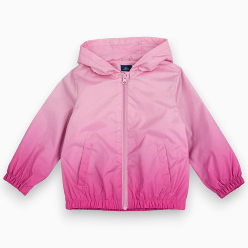 Giubbino con cappuccio antivento rosa