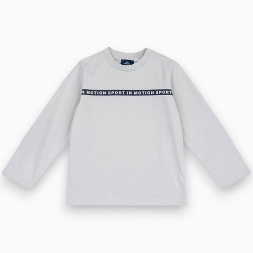 Maglietta a manica lunga in jersey grigia