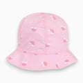 Cappello in morbido cotone stampato con fantasia a piccoli arcobaleni
